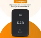 R2B Powerbank 10000 mAh - MagSafe Zwartblauw