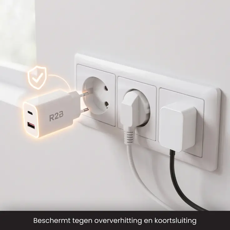Krachtige 20W USB A & USB C Adapter Wit