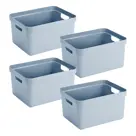 Sigma home - Opbergbox - 32L blauw - 4-delig