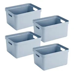 Sigma home - Opbergbox - 32L blauw - 4-delig