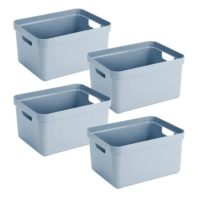 Sigma home - Opbergbox - 32L blauw - 4-delig