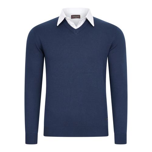 Heren Mock Pullover Cappuccino Italia