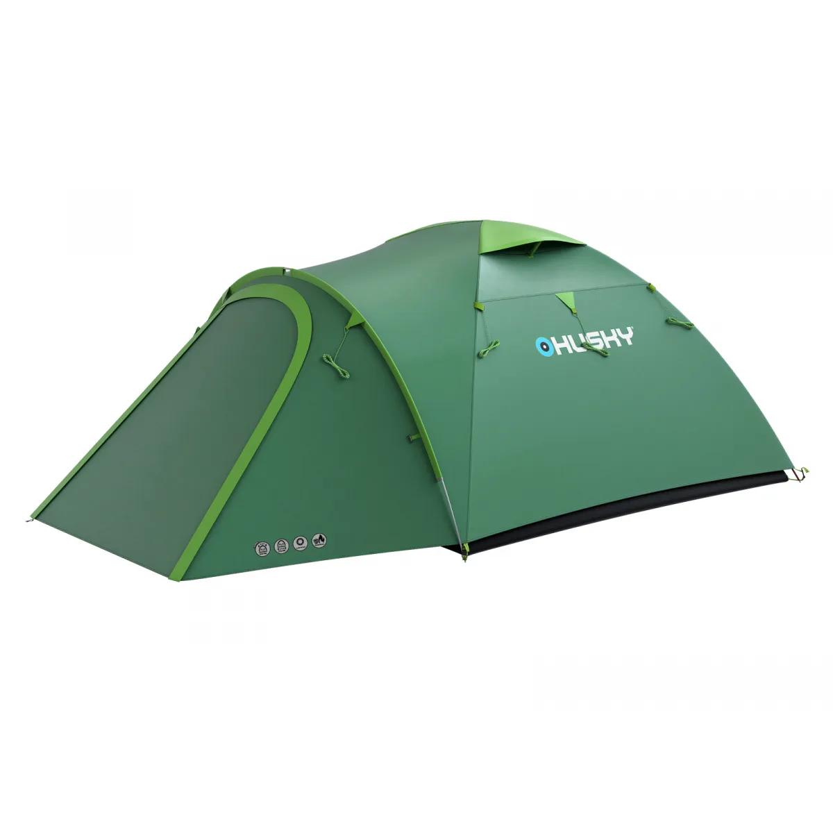 Husky  Bizon 4 Plus klassieke tent  Groen