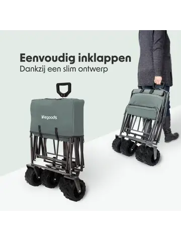 LifeGoods Bolderkar - 80KG - 94L