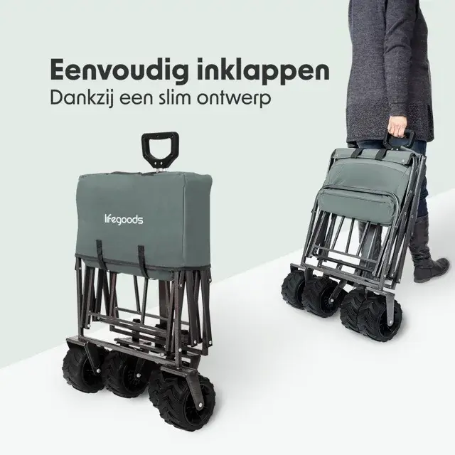LifeGoods Bolderkar - 80KG - 94L