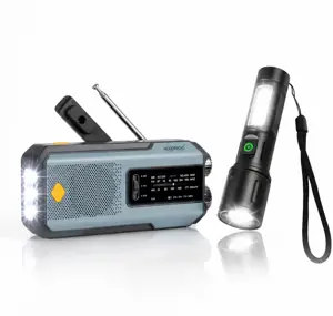 Noodradio 2.000mAh Blauw + Zaklamp