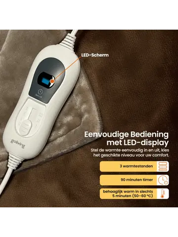 Elektrische Fleece Deken - 160x120cm