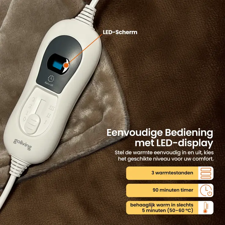 Elektrische Fleece Deken - 160x120cm