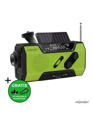 Noodradio Solar Opwindbaar Met Batterijen