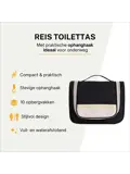 Toilettas met haak – Travel organizer – Zwart