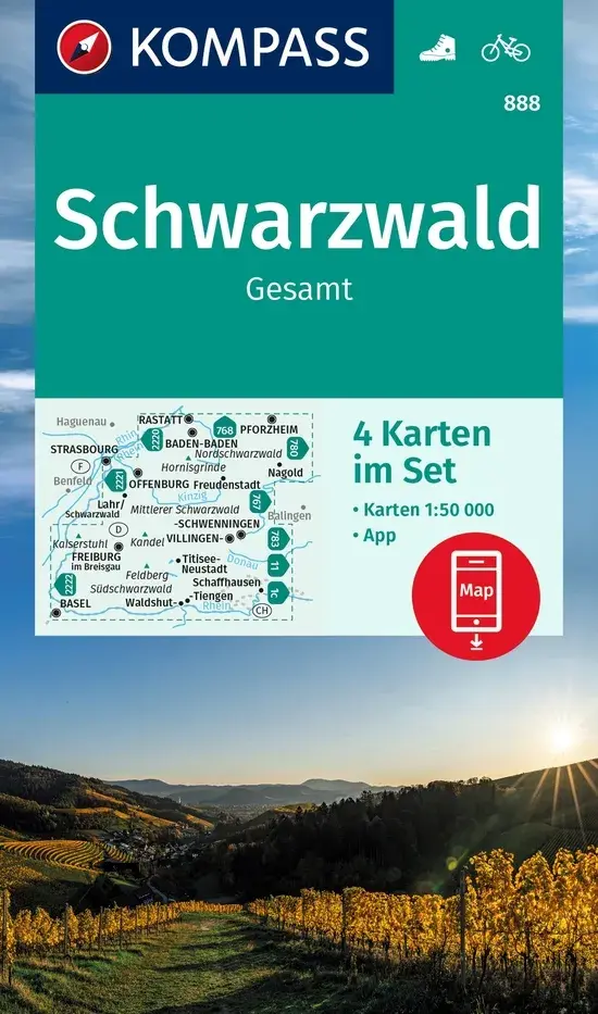 Kompass Wandelkaart WK888 Schwarzwald Gesamt