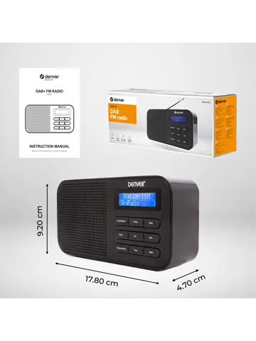 DAB42B DAB+/FM Radio Wekkerfunctie