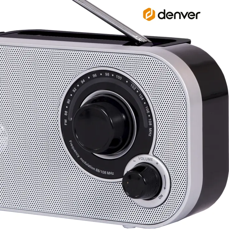 Denver TR51W FM radio op batterijen