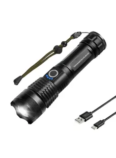 Zaklamp LED 3000 lumen oplaadbaar met USB-C