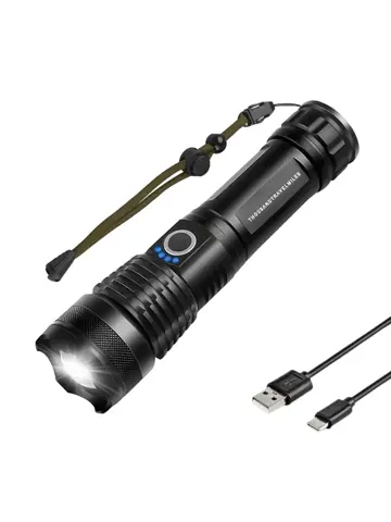 Zaklamp LED 3000 lumen oplaadbaar met USB-C
