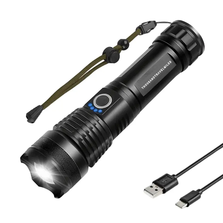 Zaklamp LED 3000 lumen oplaadbaar met USB-C