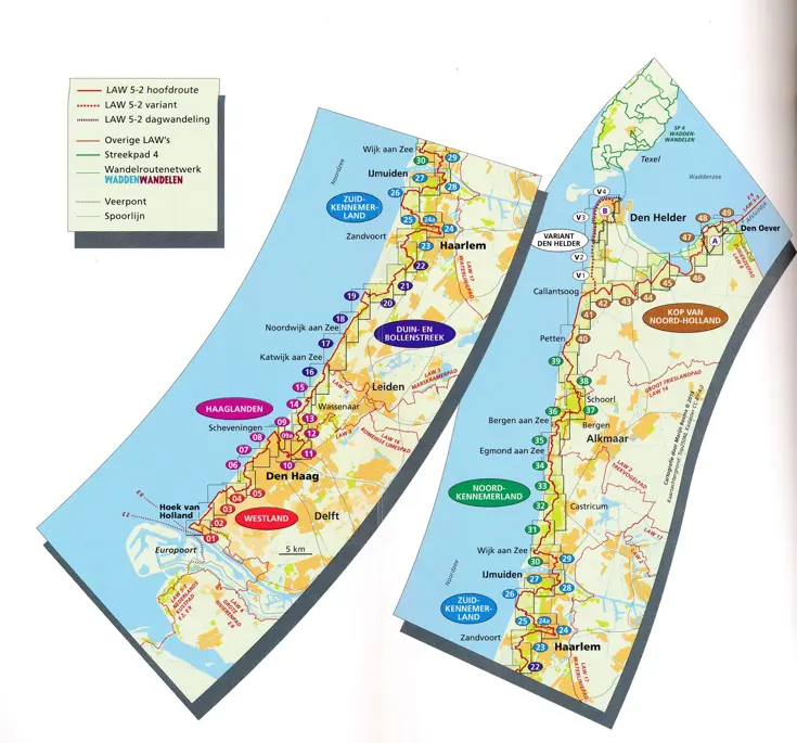 Wandelgids LAW 5-2 Nederlands Kustpad
