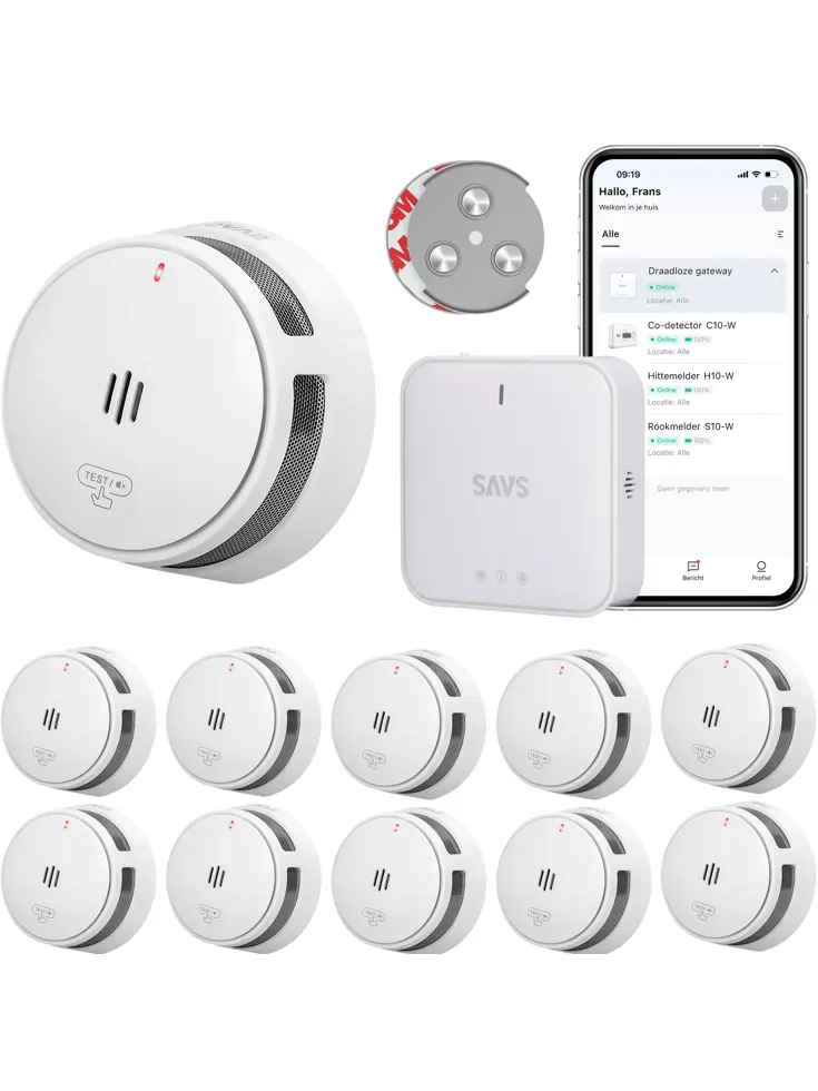 LinkSmart bundel 10 Rookmelders, 1 Gateway