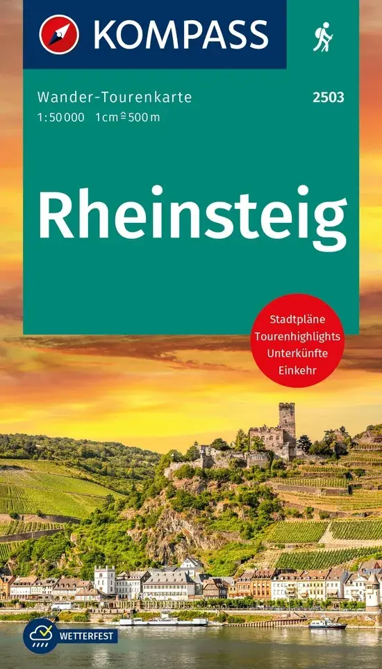 Wander-Tourenkarte 2503 Rheinsteig