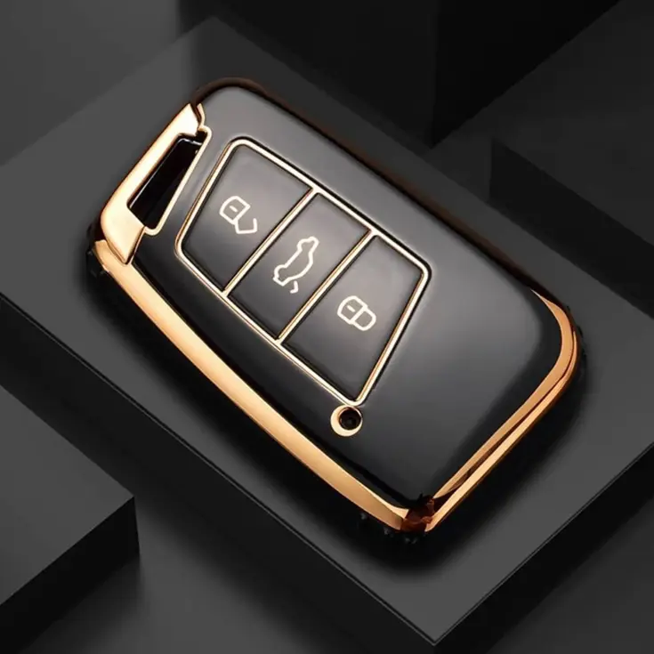 TPU Sleutelhoesje voor Volkswagen goud D3