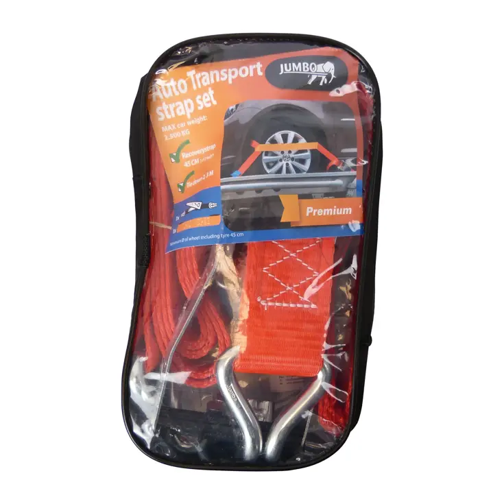 Rood/oranje spanband voor autoambulance 45 cm