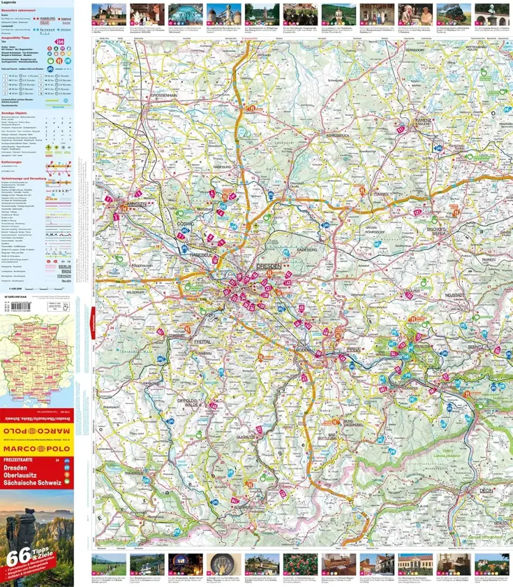 Toeristische kaart FZK 24 Dresden Oberlausitz