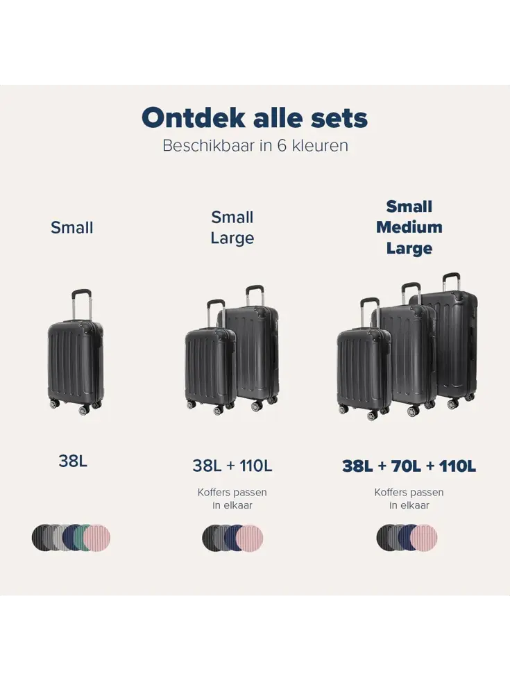Kofferset – 3 Delig – 38L
