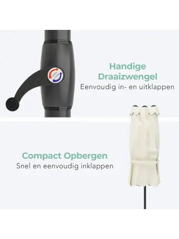 LifeGoods Dubbele Parasol – 270x460cm