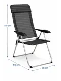 Campingstoel set 2 - inklapbaar grijs