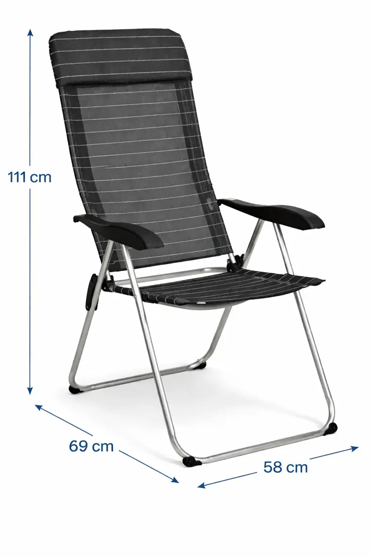 Campingstoel set 2 - inklapbaar grijs