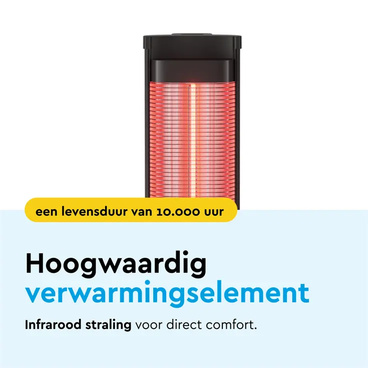 Staande terrasverwarmer infrarood 2000W