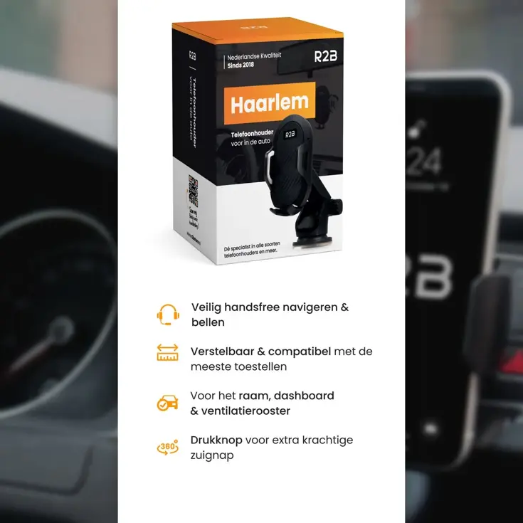 Telefoonhouder Auto Zuignap en Ventilatie