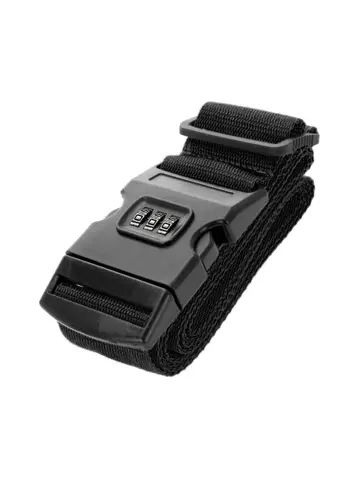 Kofferriem met cijferslot 180 cm – Zwart