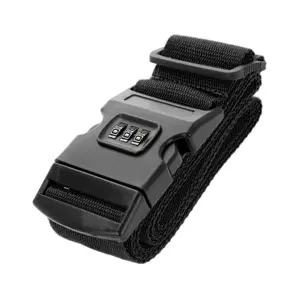 Kofferriem met cijferslot 180 cm – Zwart