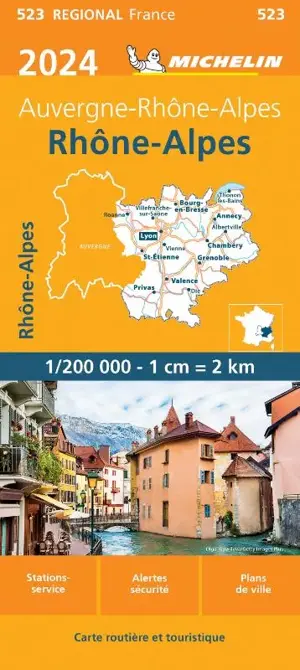 Michelin Wegenkaart 523 Rhône-Alpes 2024