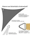 Schaduwdoek rechthoek - 3x6m