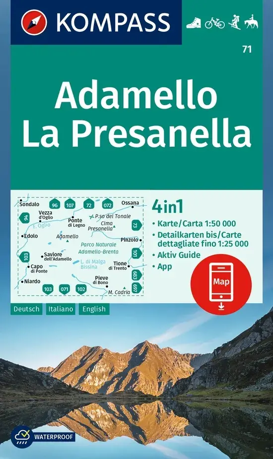 Wandelkaart WK71 Adamello - La Presanella