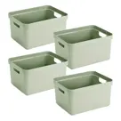 Sigma home - Opbergbox - 32L groen - 4-delig
