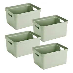 Sigma home - Opbergbox - 32L groen - 4-delig