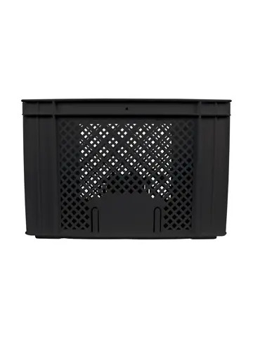 Zwart fietskrat 31L, waterafstotend kunststof