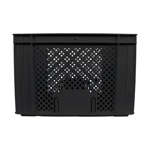 Zwart fietskrat 31L, waterafstotend kunststof