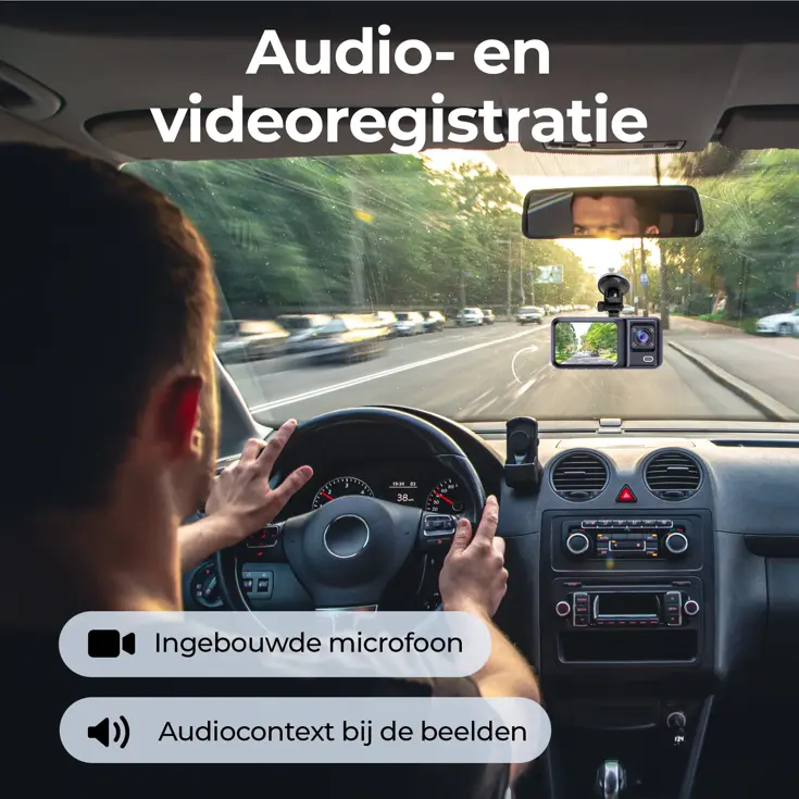 CCT2500 Dashcam - FullHD - Dual - 120° Groothoek