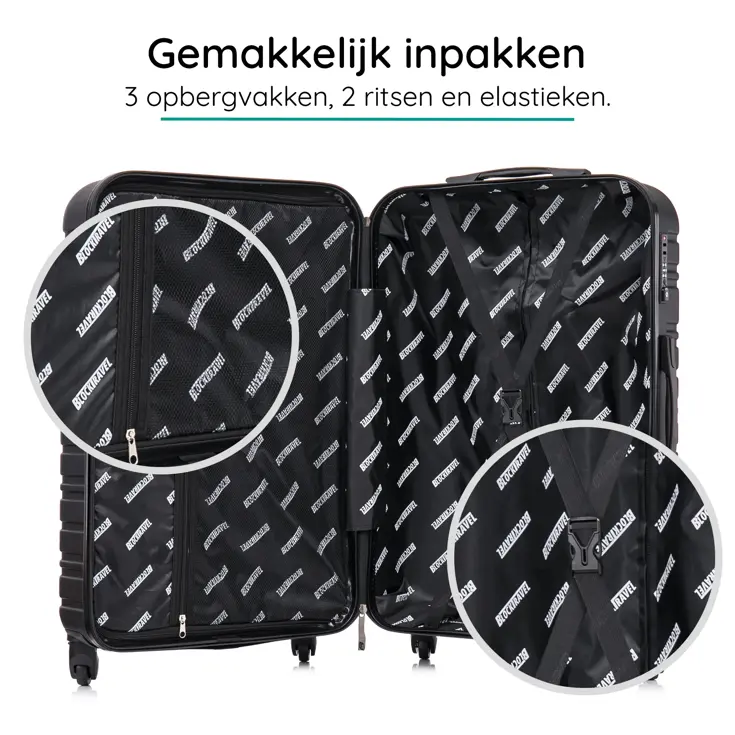 Reiskoffer M ABS 74L met TSA-slot en 360° wielen
