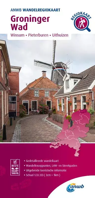 ANWB Wandelregiokaart Groninger Wad