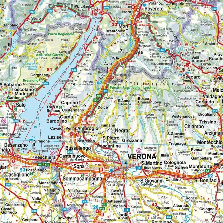 Wegenkaart Italië Zuid
