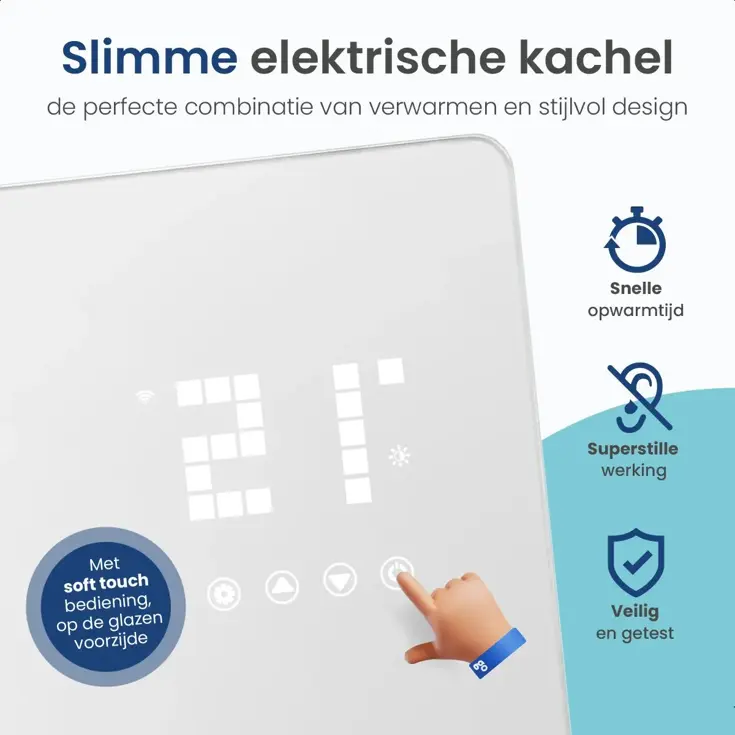Elektrische Kachel - Tot 25m2 - 2000W