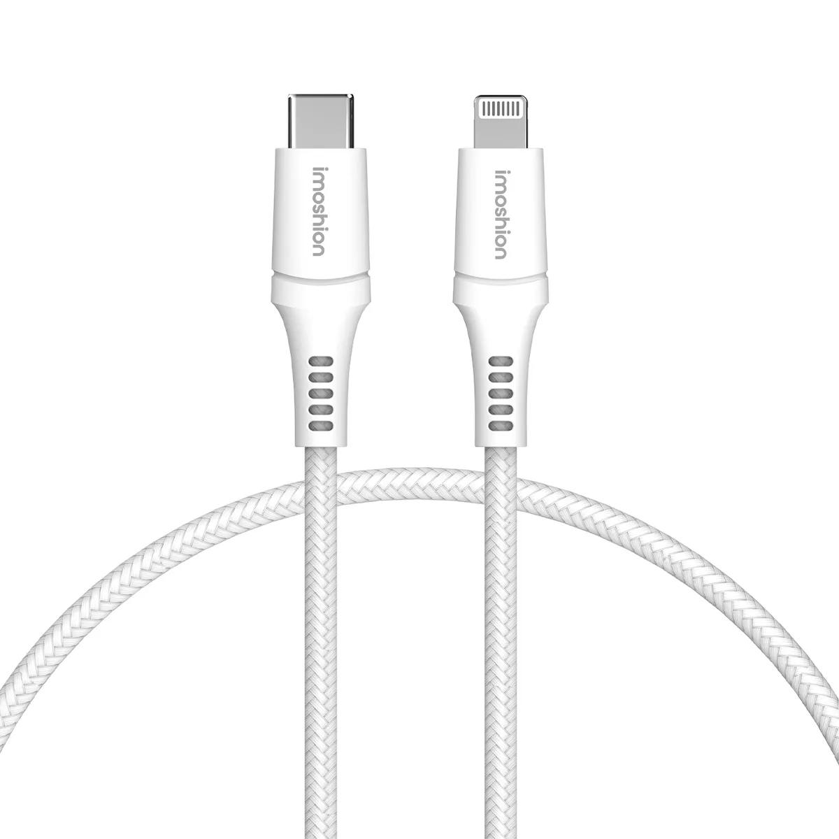 Imoshion  Lightning naar USB-C kabel 1 meter  Wit