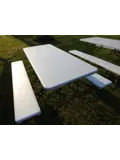 Inklapbare tafel en banken set - kunststof