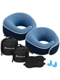 Reissets 2-Pack - Memory Foam - Donkerblauw