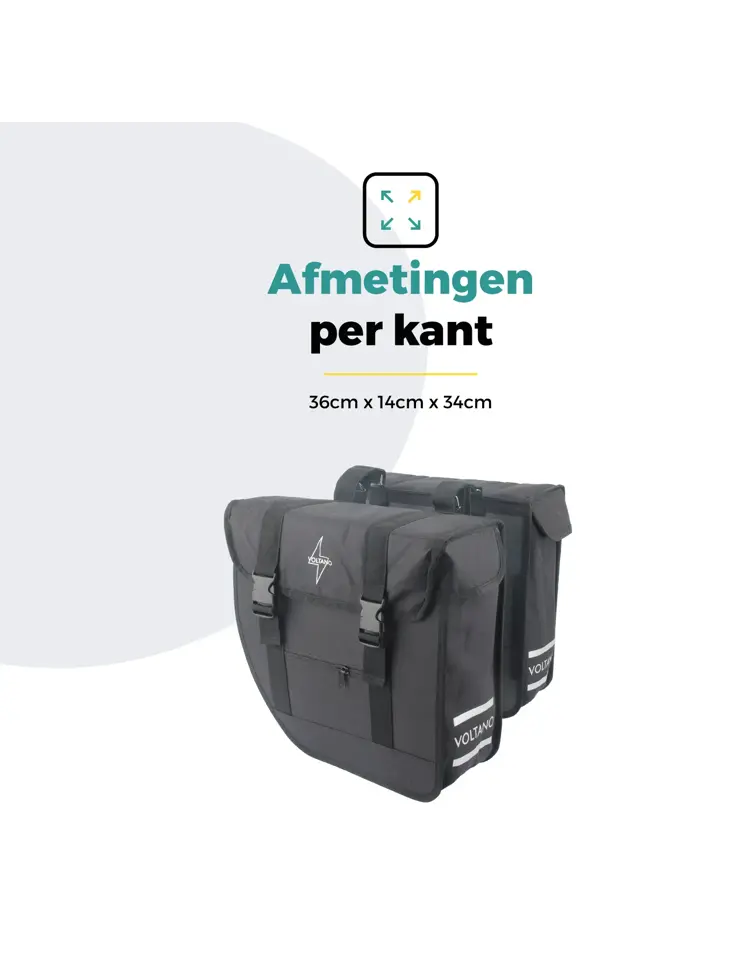 Voltano Dubbele Fietstas 40 L Urban Flow XL